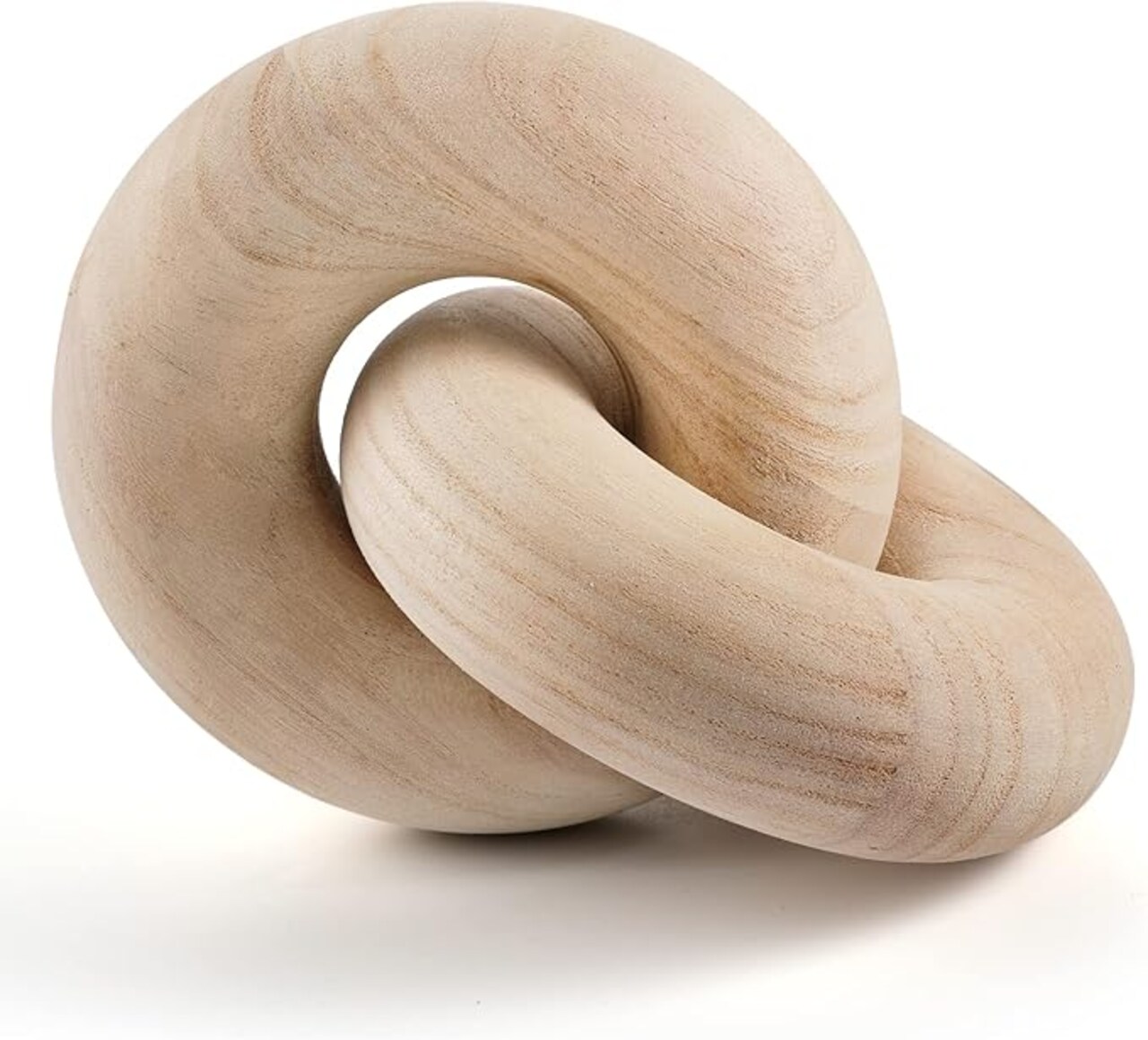 Coffee Table Decor Wood Knot Link Decoration Wooden Chain Link Knots for Book Shelf Living Room Decor